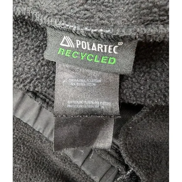 The‎ North Face Girls Medium Black Polartec Fleece Full Zip Jacket Zip Pockets - Picture 3 of 11